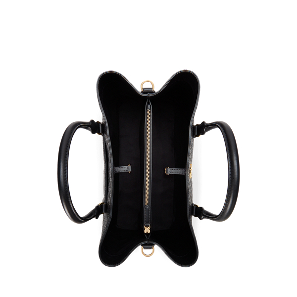 Embossed Leather Large Marcy Satchel