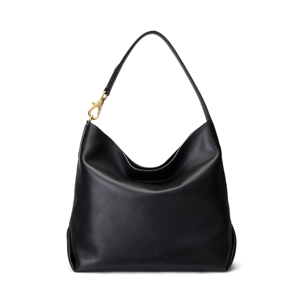 Black Leather Large Kassie Shoulder Bag Lauren 1