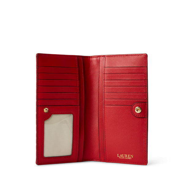 LAUREN RALPH LAUREN ラルフローレン Nappa Leather Slim Wallet Quilted Nappa Leather Slim Wallet