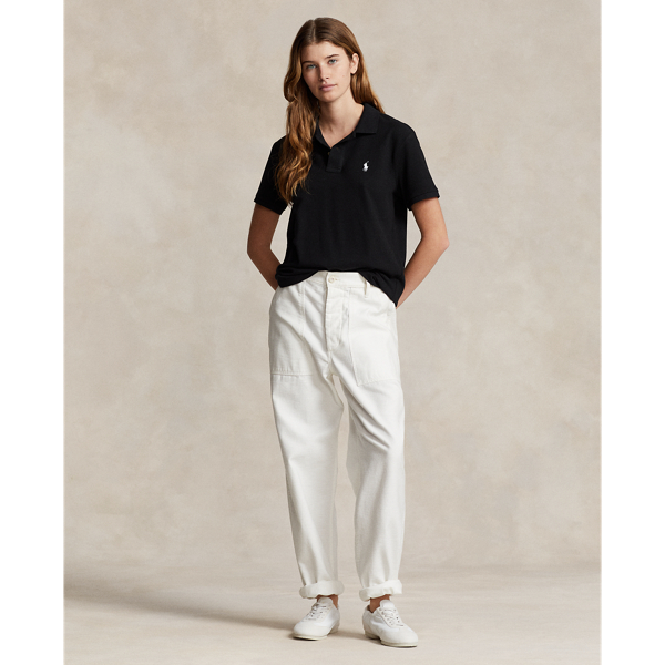 Polo Black Classic Fit Mesh Polo Shirt Polo Ralph Lauren 4