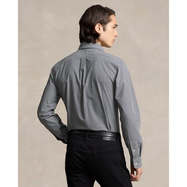 Classic Fit Check Stretch Poplin Shirt 