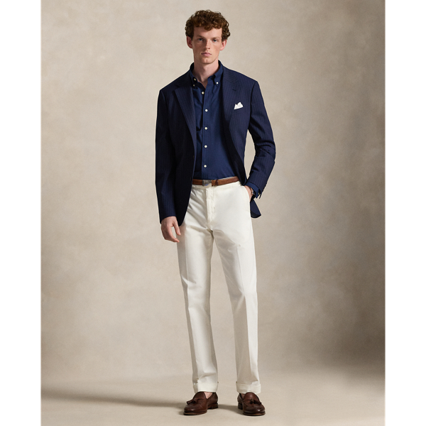 Newport Navy Classic Fit Stretch Poplin Shirt Polo Ralph Lauren 4