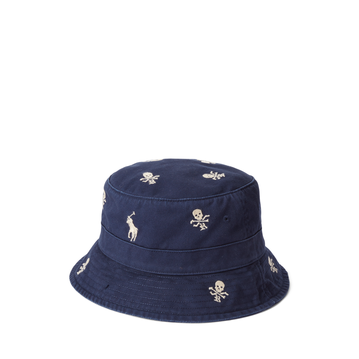 Skull and Bones Twill Bucket Hat