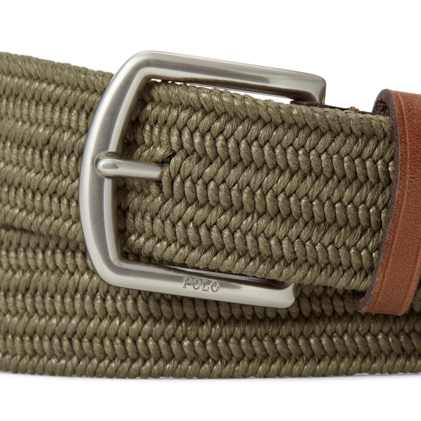 Leather Trim Braided Belt for Men Ralph Lauren UK