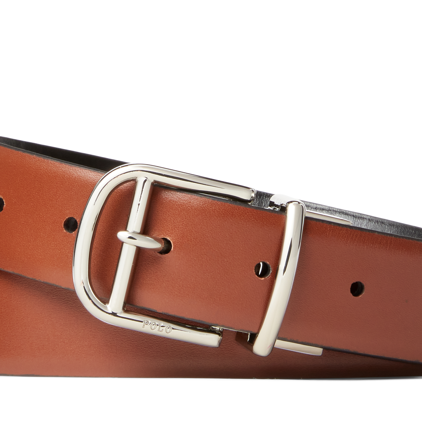 Мужской ремень Ralph Lauren Reversible Dress Belt, цвет: Чёрный — фото 1