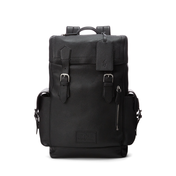 Polo ralph lauren pebbled leather backpack on sale