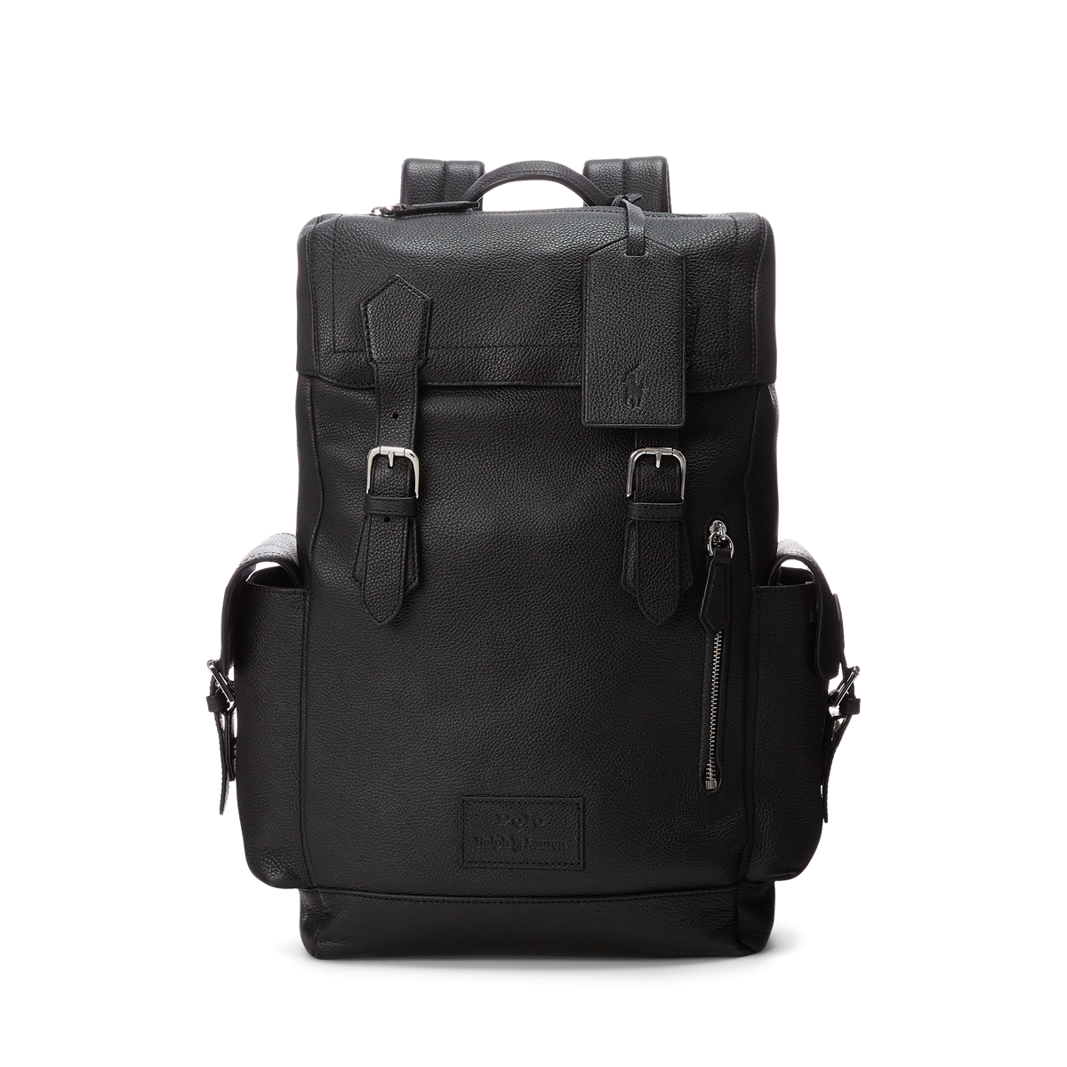 Pebbled leather backpack hotsell