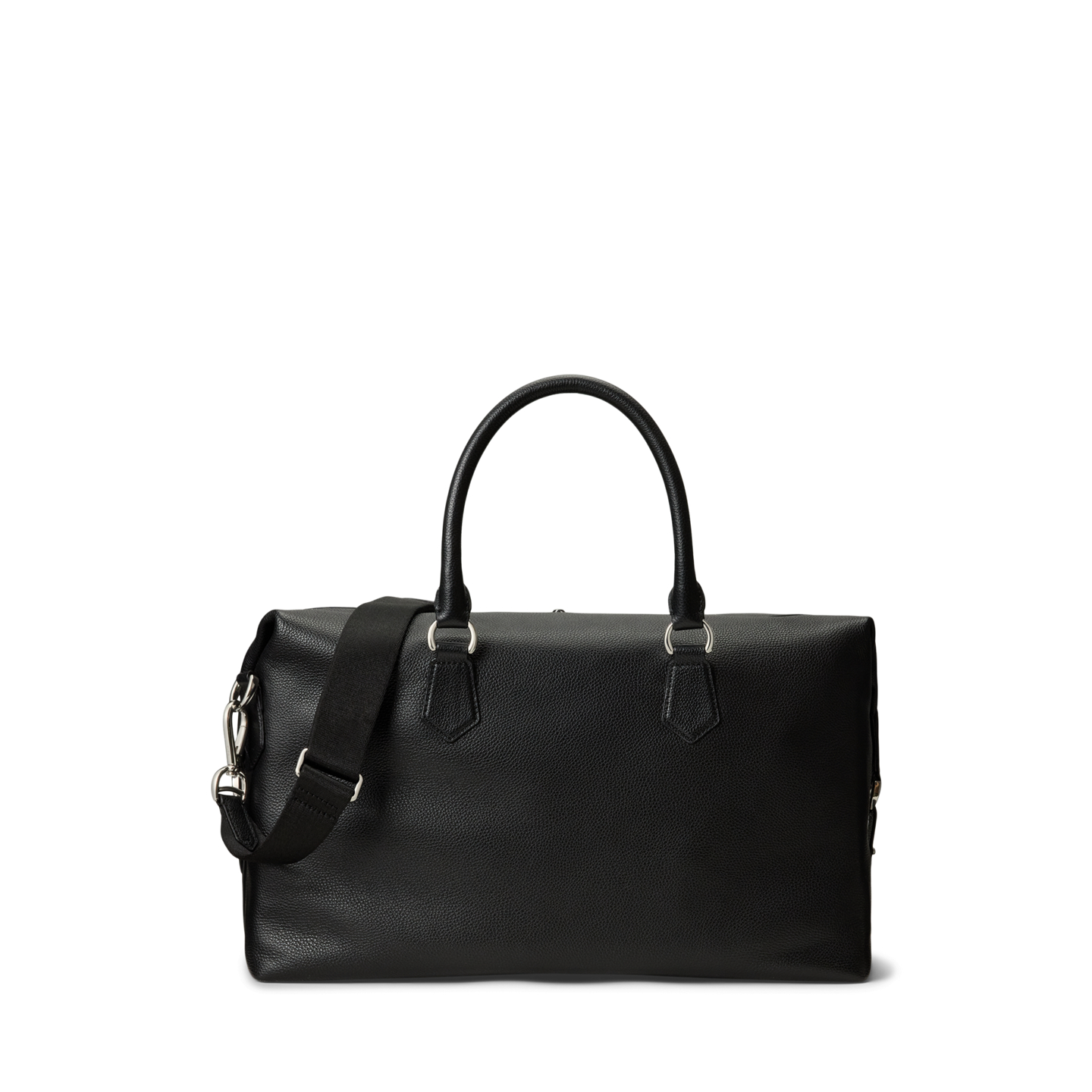 Мужская сумка Ralph Lauren Pebbled Leather Duffel, цвет: Чёрный — фото 2