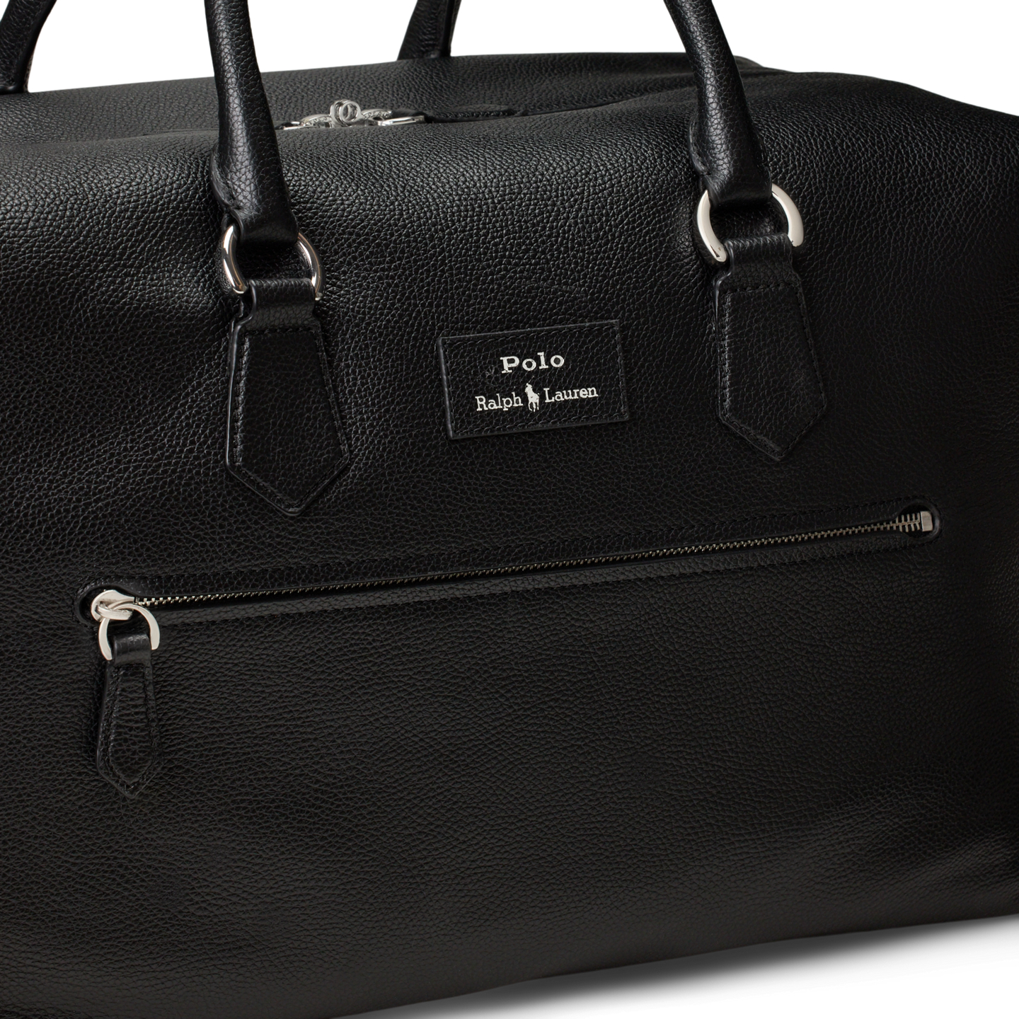 Мужская сумка Ralph Lauren Pebbled Leather Duffel, цвет: Чёрный — фото 4