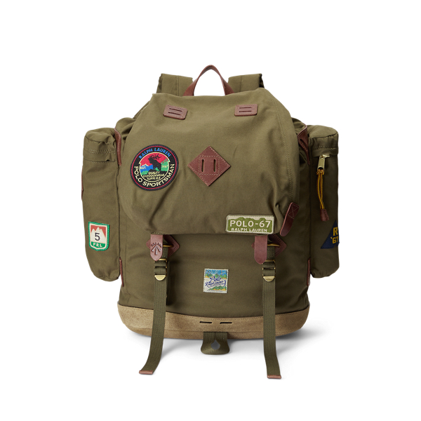 Suede-Trim Trail Backpack