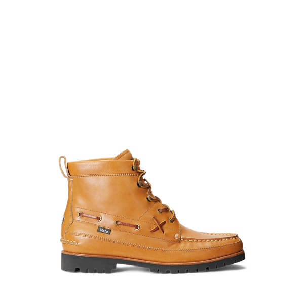 Tan Ranger Faux-Shearling-Lined Leather Boot Polo Ralph Lauren 1