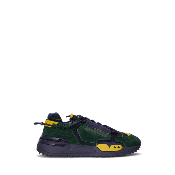 PS200 Suede &amp; Plaid Twill Trainer Polo Ralph Lauren 1