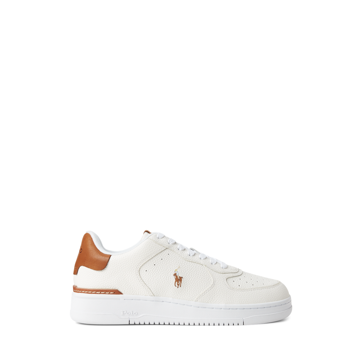 Polo Ralph Lauren Men s Masters Court Sneakers Mens 12 White Tan