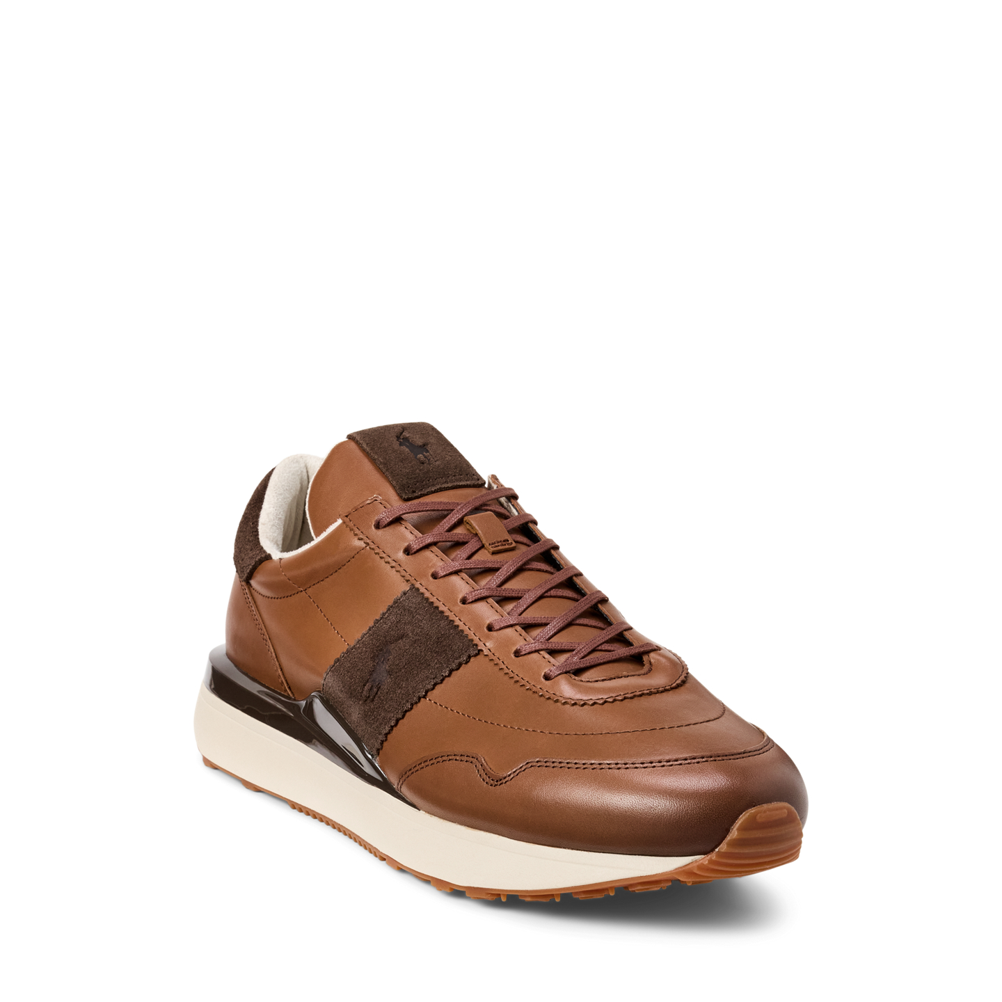 Мужские кроссовки Ralph Lauren Train 89 Leather, цвет: Рыжевато-коричневый — фото 1