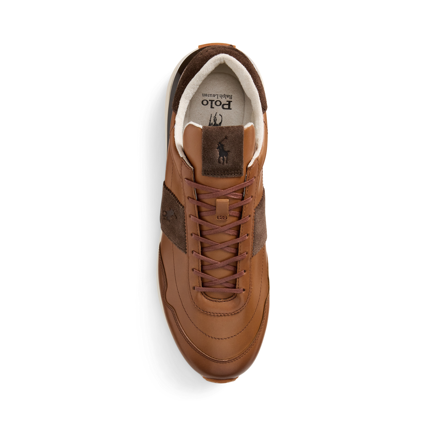 Мужские кроссовки Ralph Lauren Train 89 Leather, цвет: Рыжевато-коричневый — фото 3
