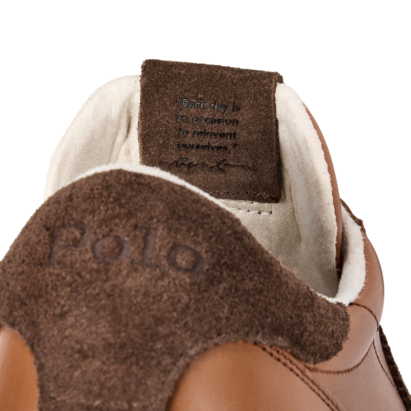 Мужские кроссовки Ralph Lauren Train 89 Leather, цвет: Рыжевато-коричневый — фото 5