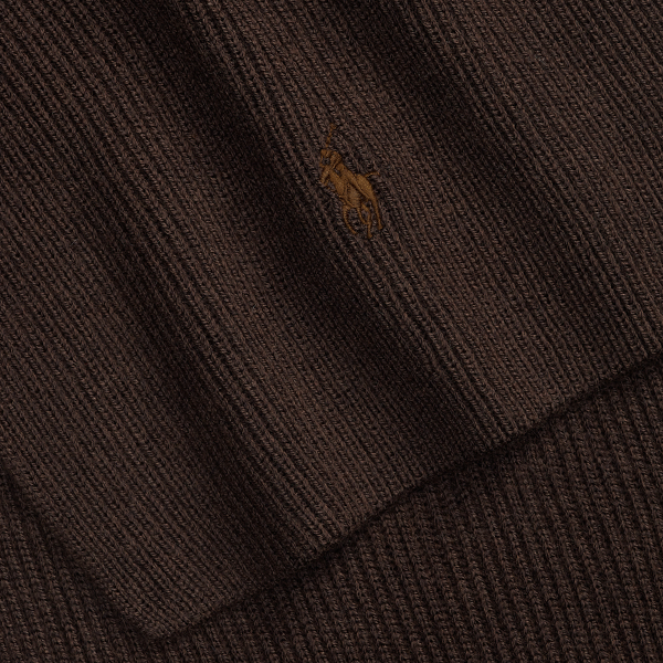 Brown Heather Signature Pony Wool Scarf Polo Ralph Lauren 2