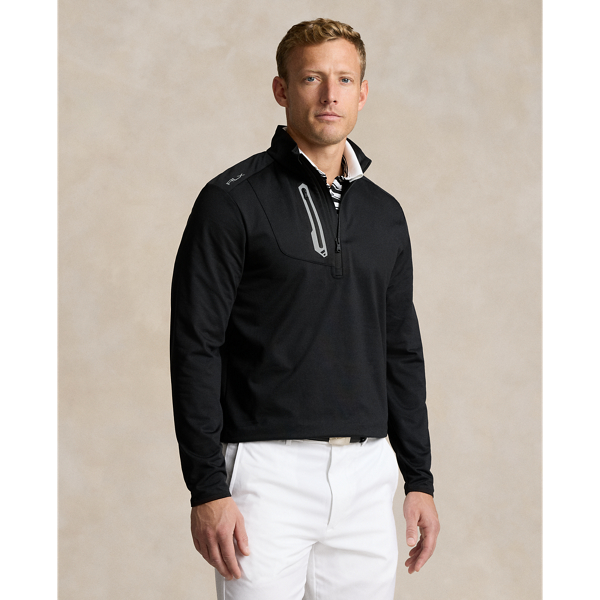 Polo Black Performance Jersey Quarter-Zip Pullover RLX 1