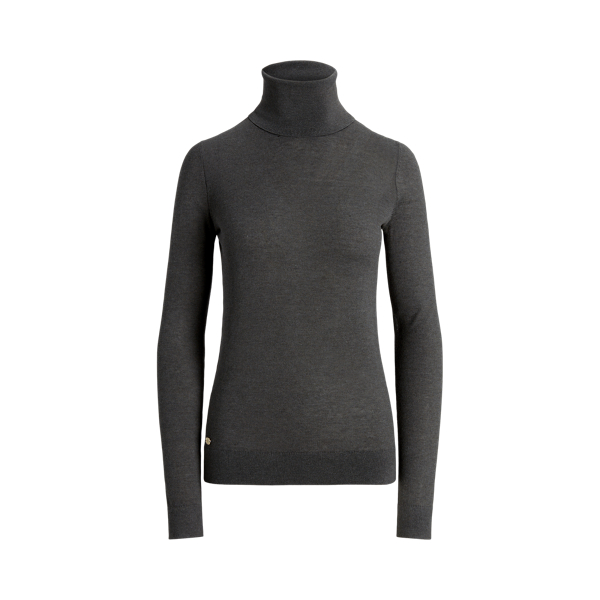 Lauren 실크 블렌드 터틀넥 Modern Grey Heather 2