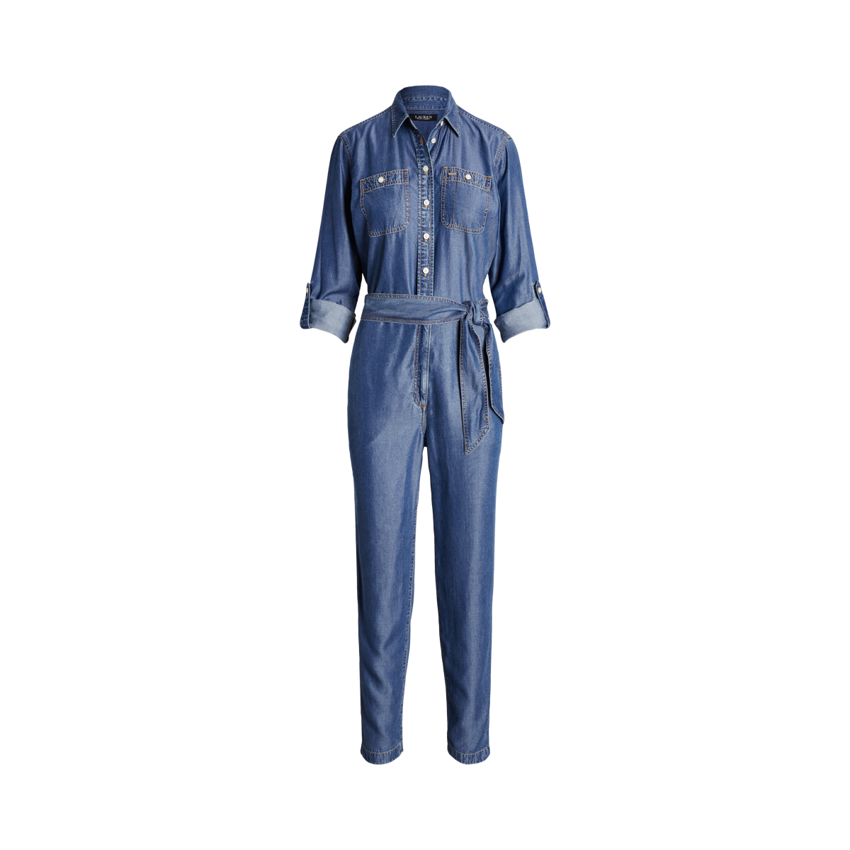 Ralph lauren denim jumpsuit on sale