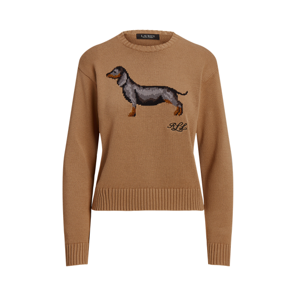 Intarsia-Knit Cotton-Blend Sweater Lauren 1