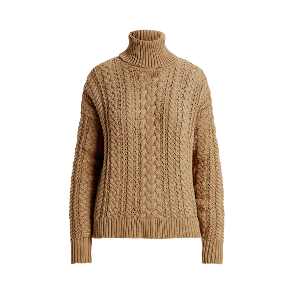 【送料&関税込】Polo Ralph Lauren Cable Knit High-neck Sweat Polo Ralph Lauren Men's Cotton Cable-Knit Turtleneck Sweater