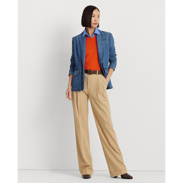 Lauren 城市藍水洗 牛仔西裝外套 4
