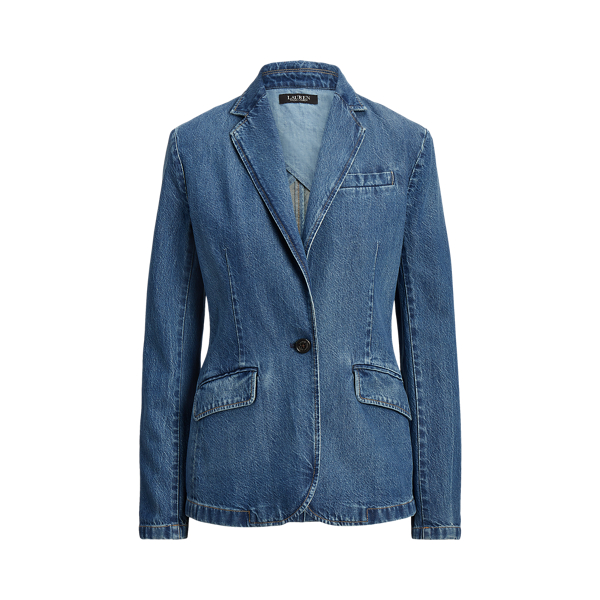 Denim blazer womens hotsell