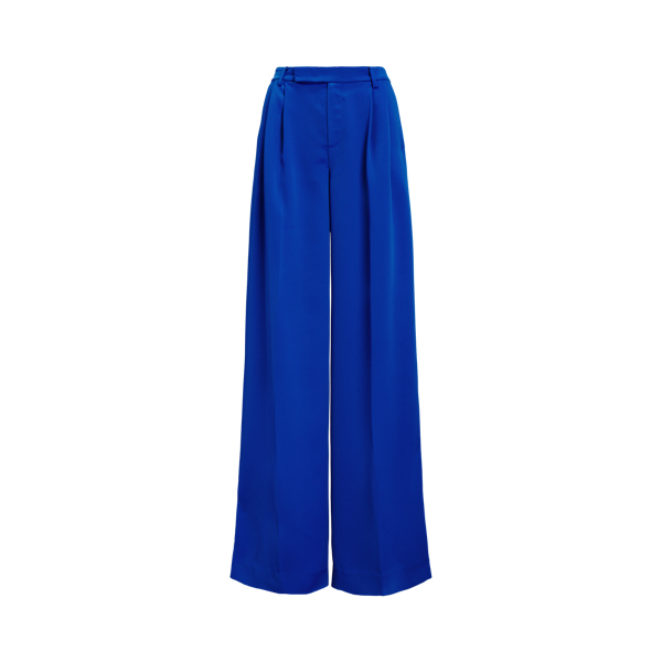 Sapphire Star Pleated Satin Crepe Wide-Leg Pant Lauren 2
