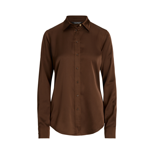 Classic Fit Satin Charmeuse Shirt