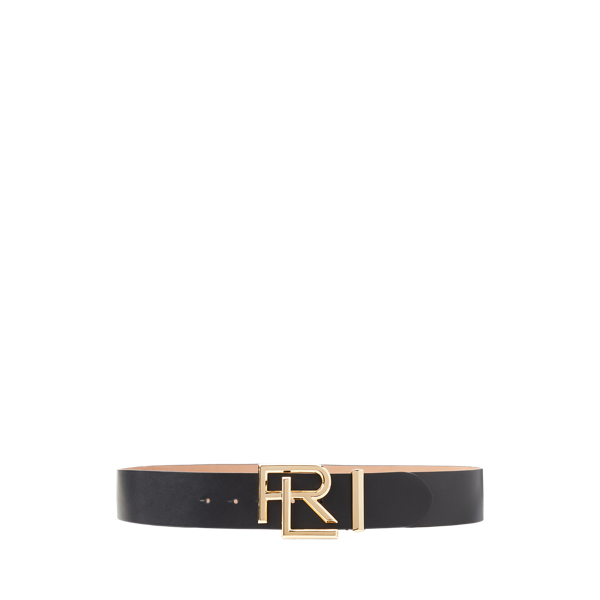 RL Box Leather Wide Belt