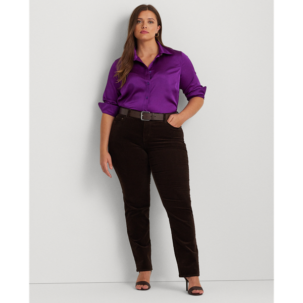 Classic Fit Satin Charmeuse Shirt for Women | Ralph Lauren® JO