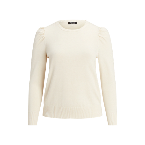 ラルフ・ローレン Lauren Ralph Lauren Cotton-Blend Puff-Sleeve Sweater レディース Sweater Lauren Ralph Lauren Cotton-Blend Puff-Sleeve Sweater Martin