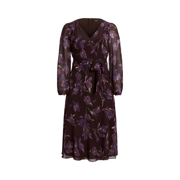 Gebl&uuml;mtes Kleid aus Knittergeorgette Lauren Woman in 1