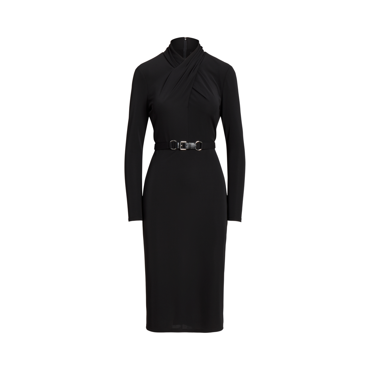 Belted Mockneck Jersey Dress | Ralph Lauren