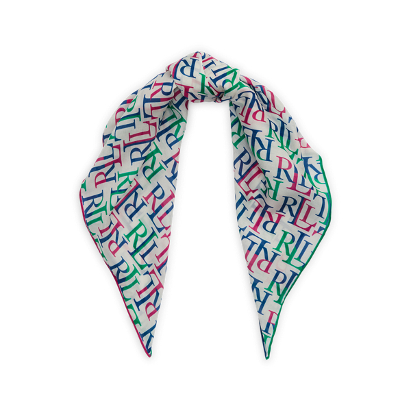 Lilly Logo Motif Silk-Blend Square Scarf