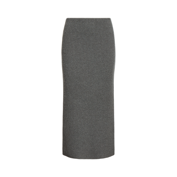 Modern Grey Heather Cotton Knit Pencil Skirt Lauren 2