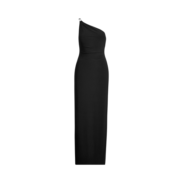 Jersey One-Shoulder Gown