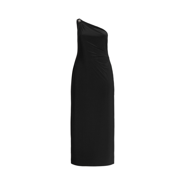 Jersey One-Shoulder Gown Lauren Woman 1