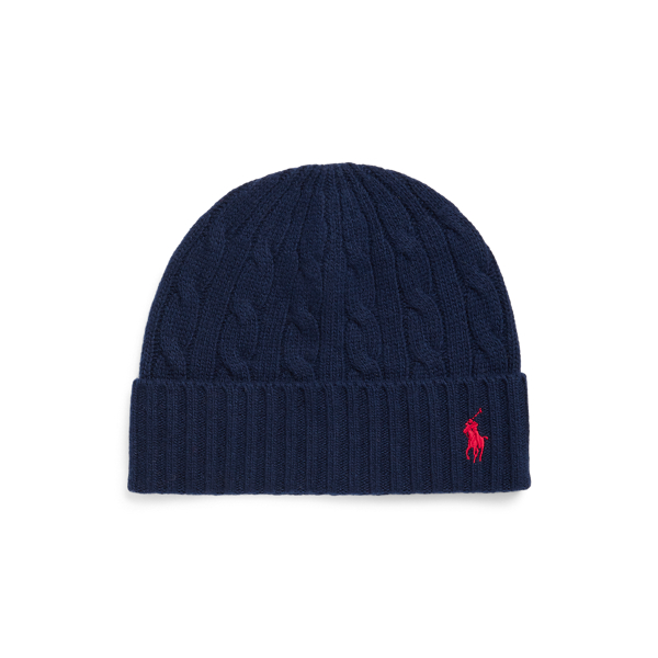 Cable-Knit Merino Wool-Blend Beanie Polo Ralph Lauren 1