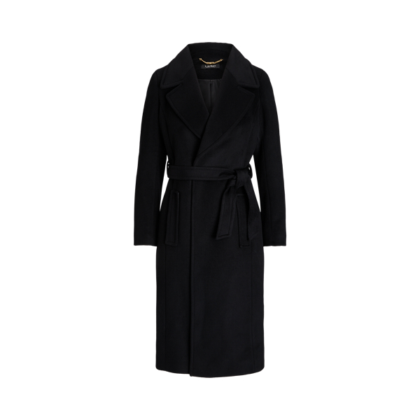 Manteau maxi en laine m&eacute;lang&eacute;e Lauren Petite en 1