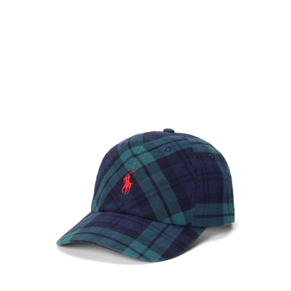 Plaid Cotton Ball Cap
