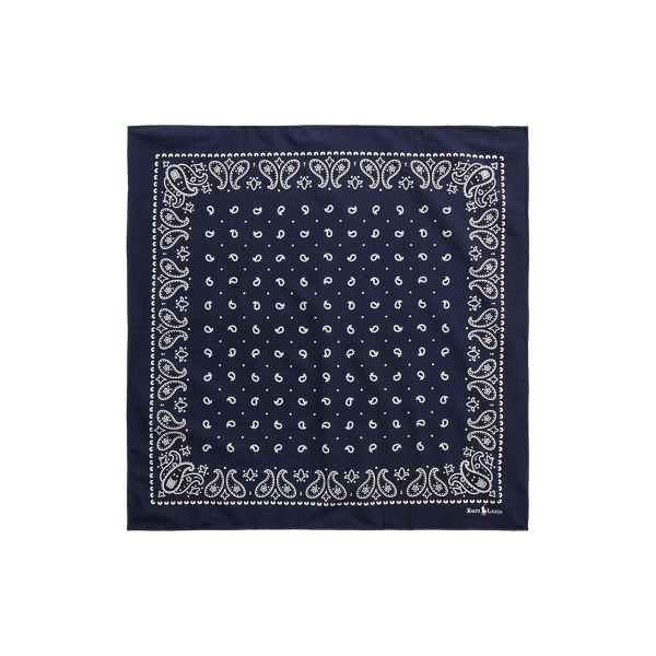 Hunter Navy Logo Cotton Bandanna Polo Ralph Lauren 1