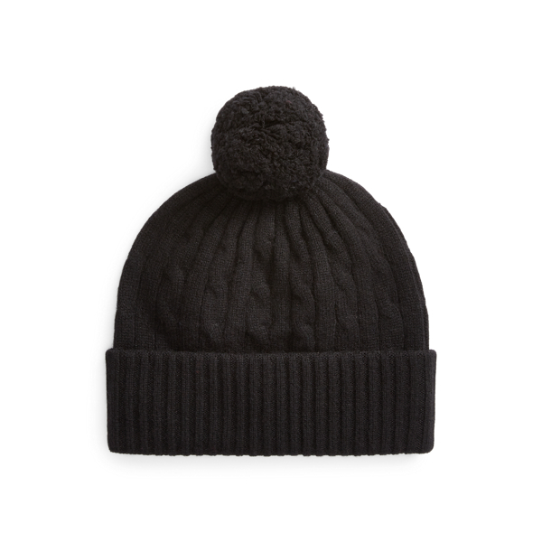 Cable-Knit Cashmere Pom-Pom Beanie Polo Ralph Lauren 1