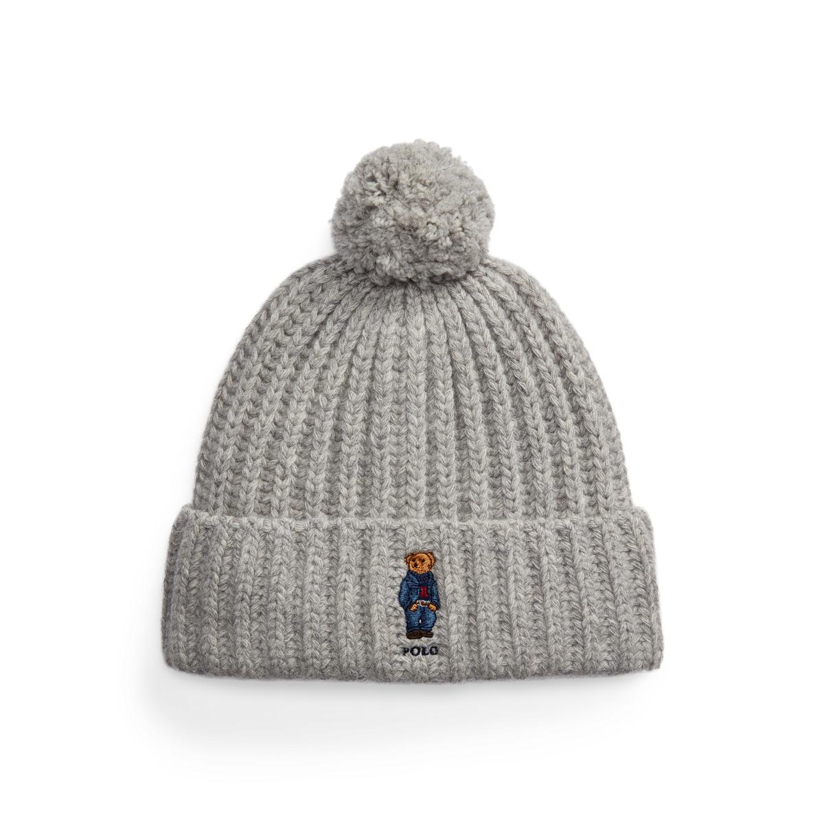 ☆POLO RALPH LAUREN☆ Polo Bear Wool Blend Beanie Black MAPO Merino Wool Beanie