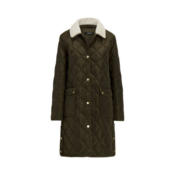 Long Diamond-Quilted Jacket Lauren 1