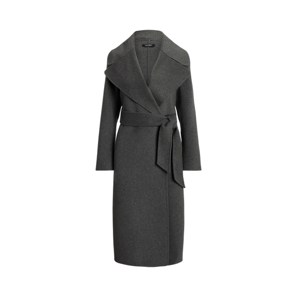 Double-Faced Wool-Blend Wrap Coat Lauren 1