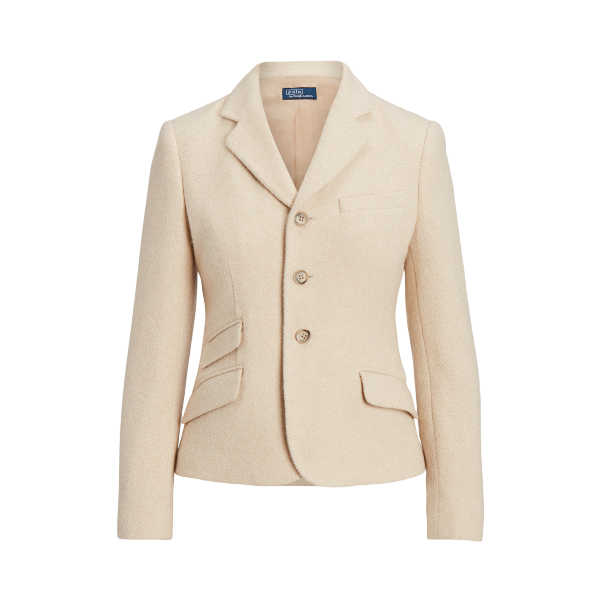 Wool Blend Herringbone Blazer