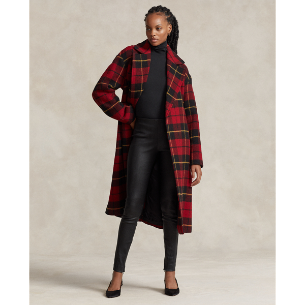 Ralph lauren tartan coat on sale