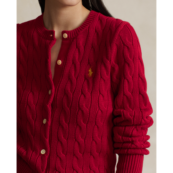 Ralph lauren red cardigan hotsell